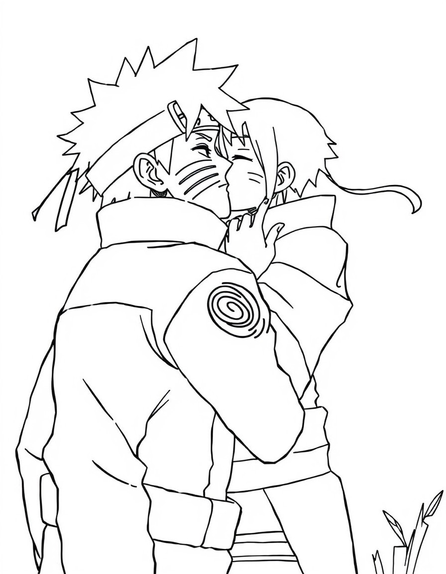 Naruto kissing hinata