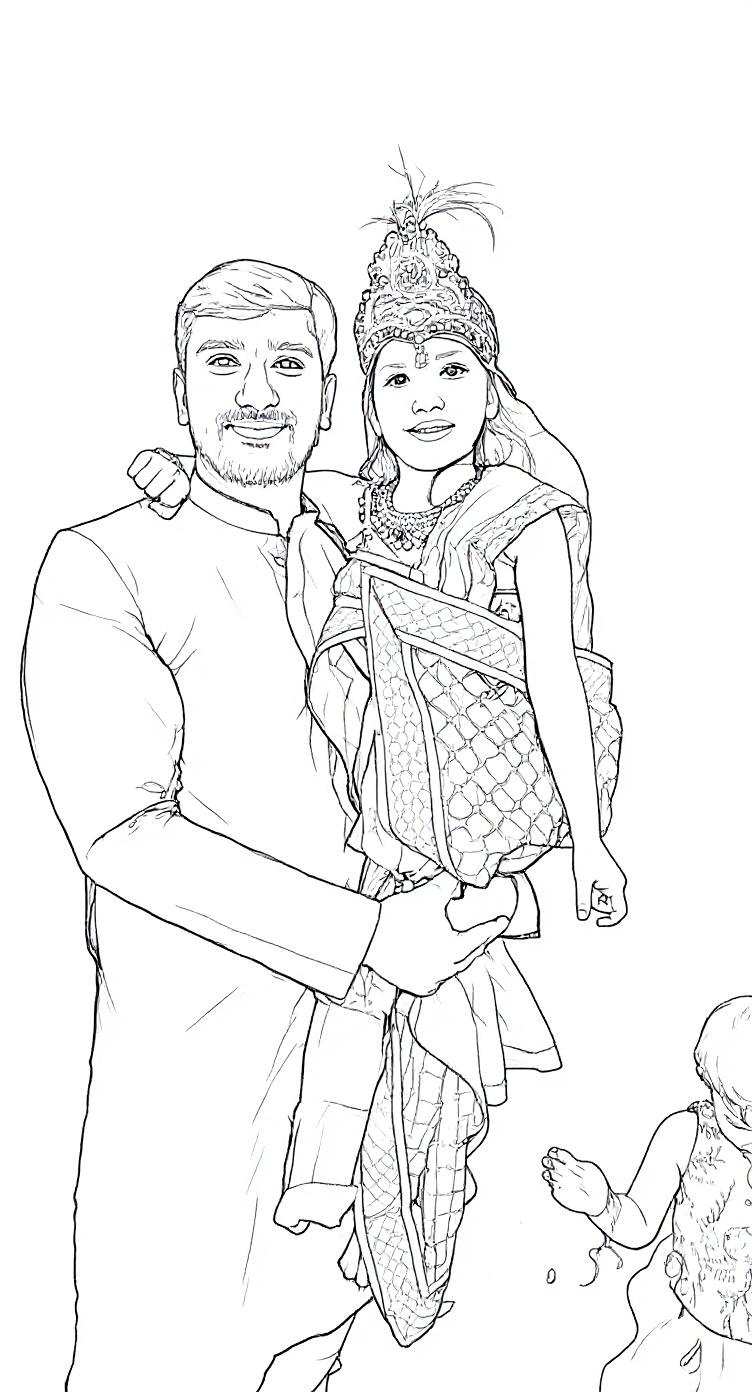 I want to make adjustments to this coloring page, keep the same black and white coloring page but only make the following change add some background also