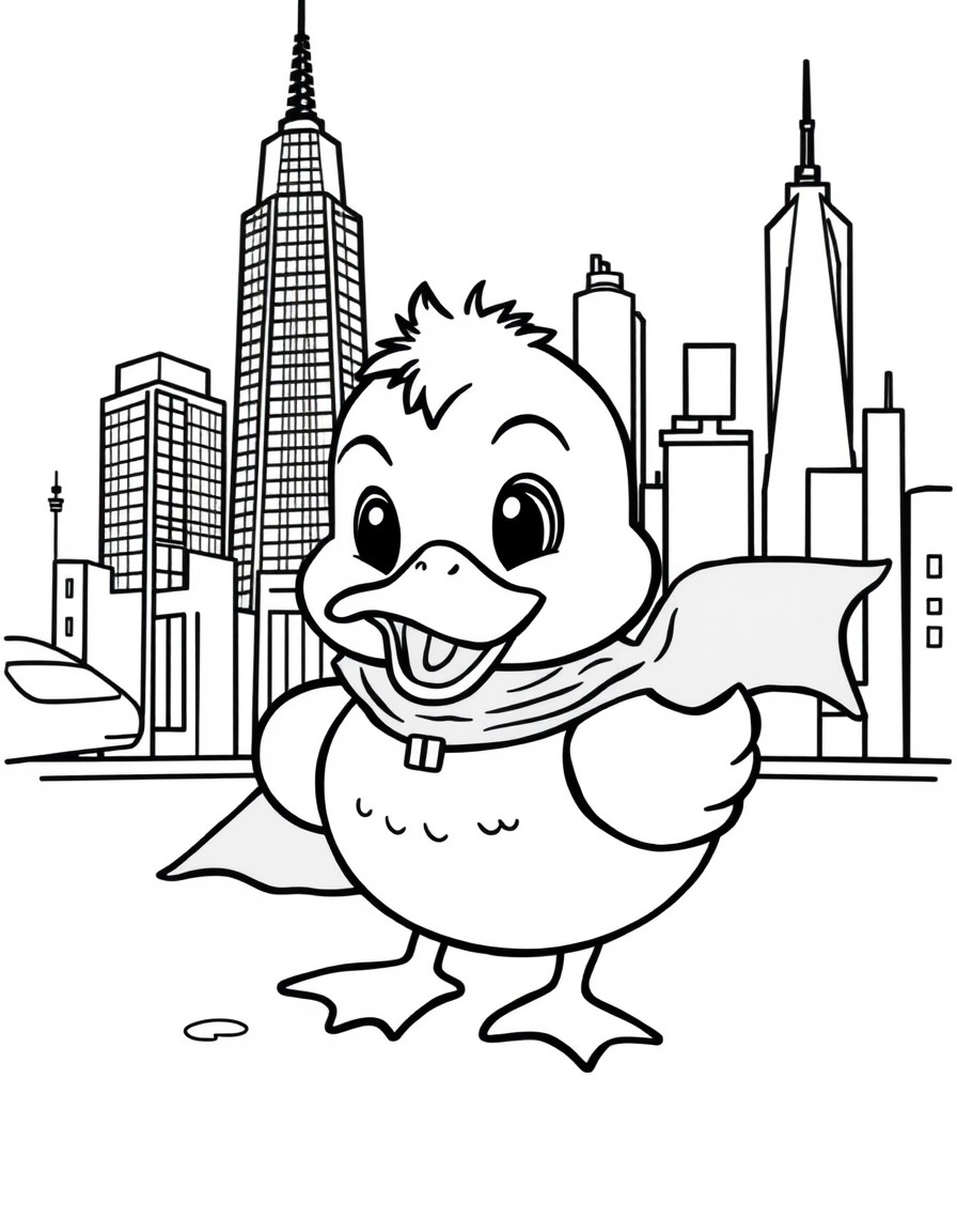 Cute super duck in New York