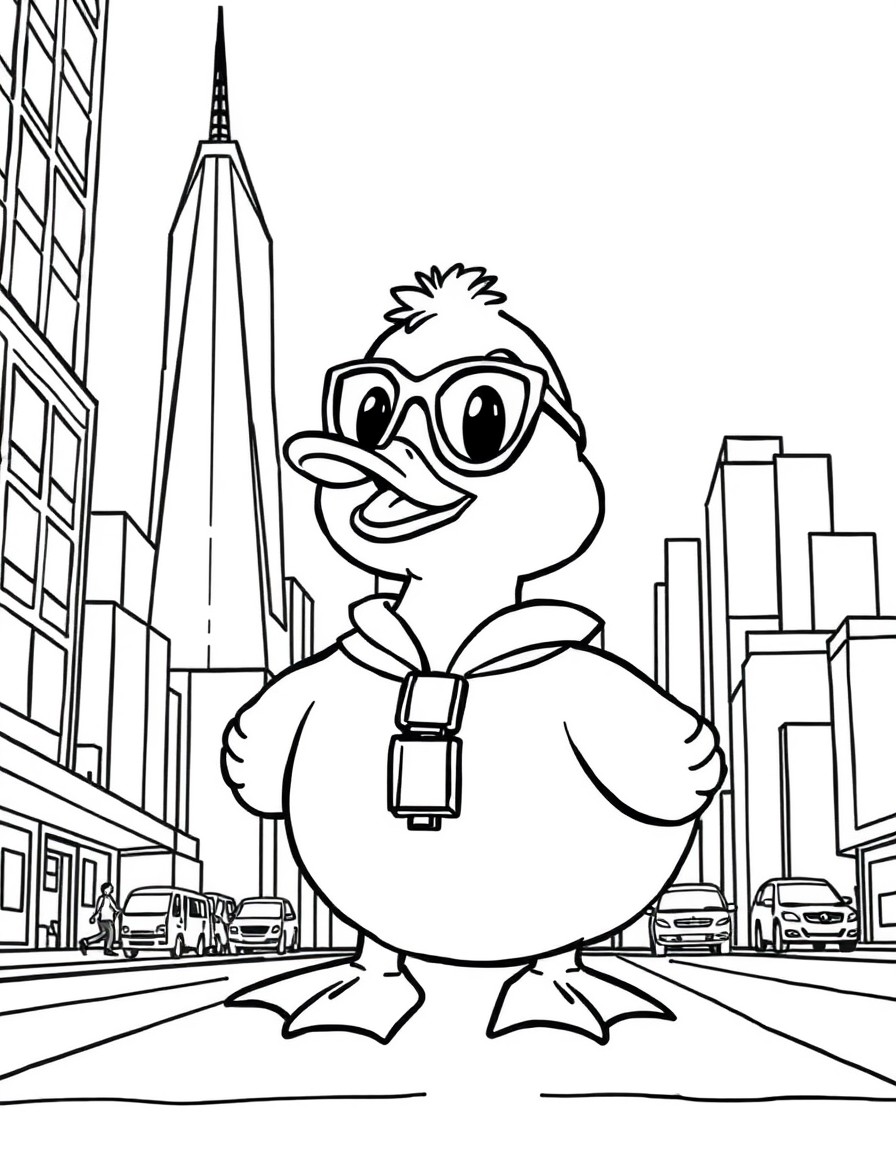 Cute super duck in New York