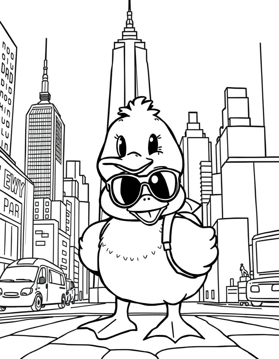 Cute super duck in New York