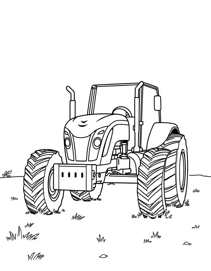 one tractor on each page