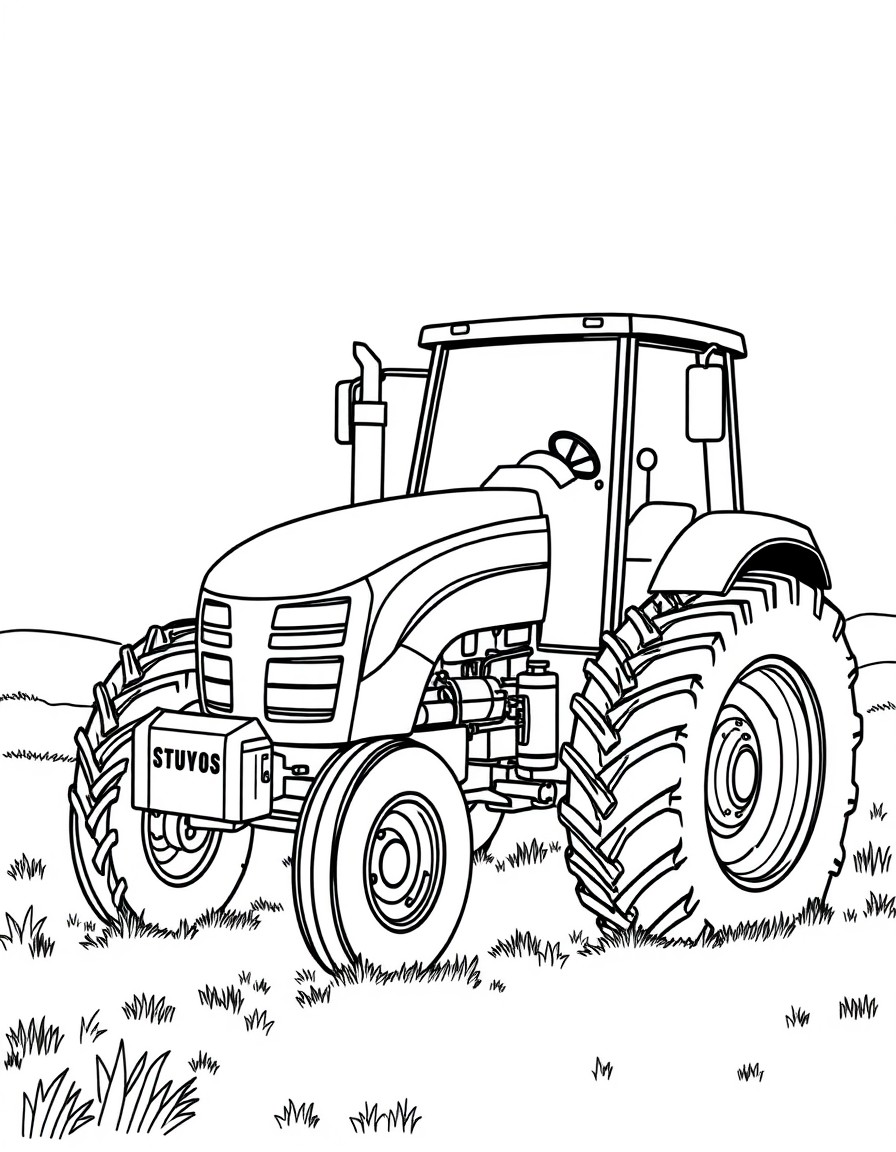 one tractor on each page