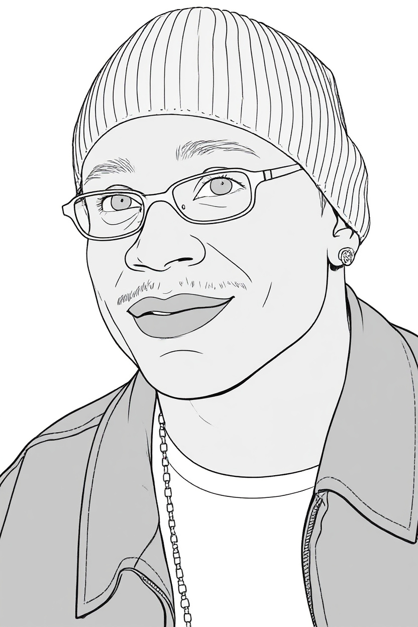 Make this a high-quality black and white COLORING PAGE with white background, only black lines, NO big gray areas, and clear, thick bold outlines, well-defined shapes, and clean edges. Remove all shad