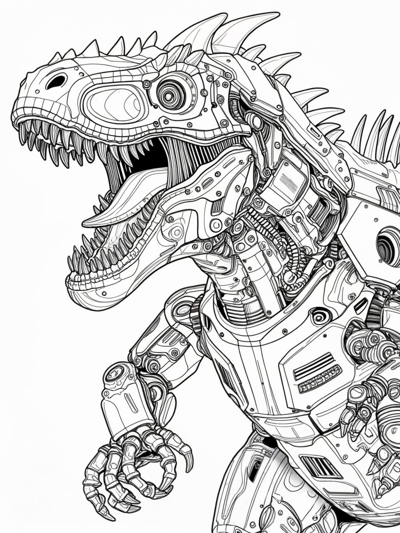 A robot dinausore monster